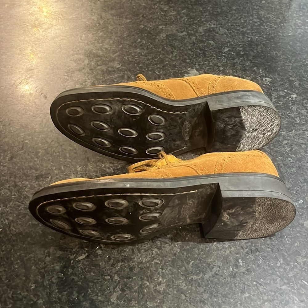 Men's Tan Suede TODS Dress Shoes - Picture 5 of 6